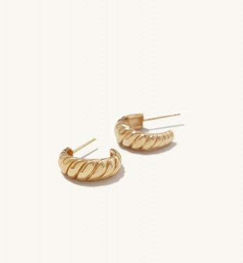 Gold Colored Lightweight Chunky Open Hoops