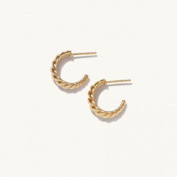 Gold Colored Lightweight Chunky Open Hoops